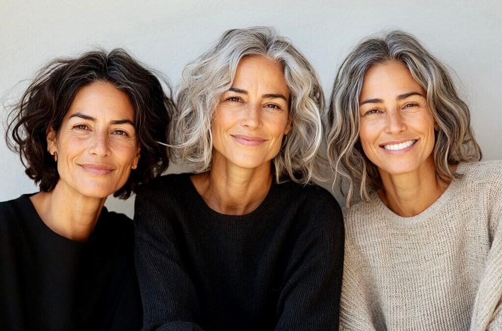 Grey Blending bei HaarScharf in Bad Tölz. Ansatz färben war gestern. Wie man modern graue Haare integriert.